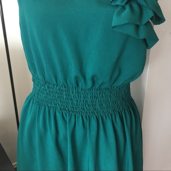 Forever 21 Green One Shoulder Dress Size Medium - Picture 5 of 7